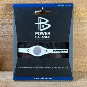 Power Balance Energy Health Bracelet Sport Wristbands Silicone White size Medium